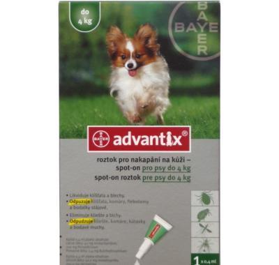 Advantix pro psy spot-on do 4 kg 1 x 0.4 ml