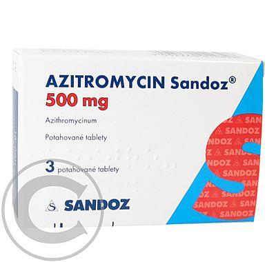 AZITROMYCIN SANDOZ 500 MG  2X500MG Potahované tablety