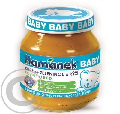 Hamánek BABY Kuře se zeleninou a rýží, první oběd, 125 g