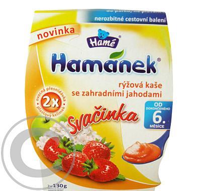 Hamánek Svačinka rýžová kaše s jahodami 2x130g