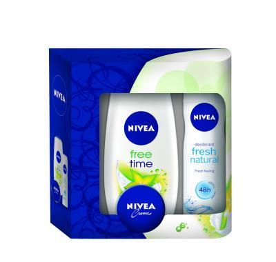 NIVEA Vánoční dámská kazeta Fresh (deo   sprchový gel   krém)