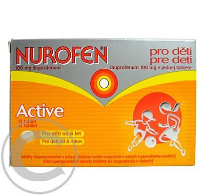 NUROFEN PRO DĚTI ACTIVE  12X100MG Tablety rychle rozp.