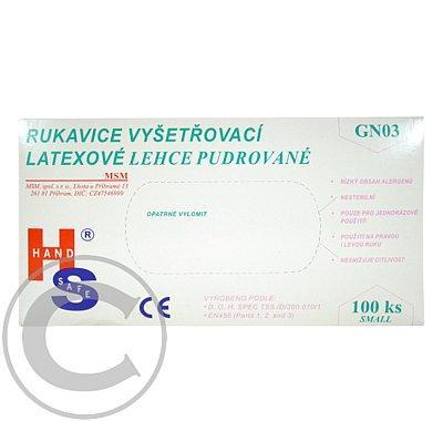 Rukavice vyš.latexové S/100ks GN03NB