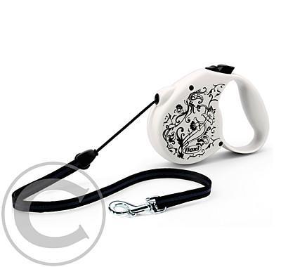 Vodítko FLEXI Black&White M 5m/20Kg Lanko Ornament