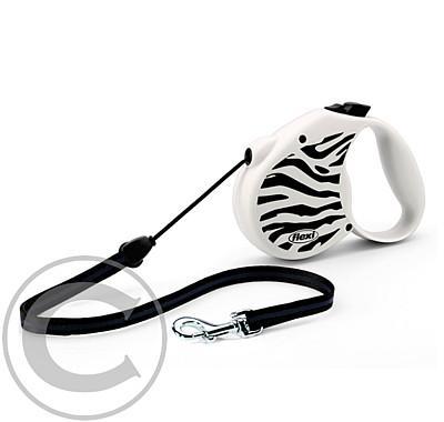 Vodítko FLEXI Black&White M 5m/20Kg Lanko Zebra